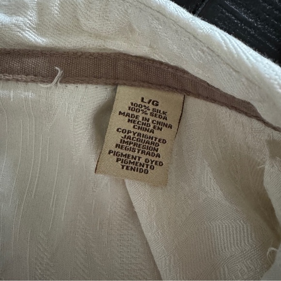 Men’s Jamaica Jaxx Silk Shirt Size Large - Authentic Island Style Off-White - Picture 5 of 5